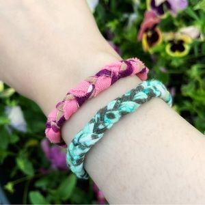 Handmade Braided Fabric Bracelet Set
